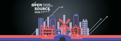 Logo der Open Source Firmware Conference 2026 in Amsterdam.