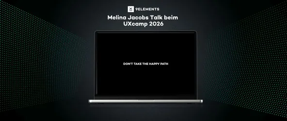 Screenshot von Melina Jacobs Talk beim UXcamp 2026.